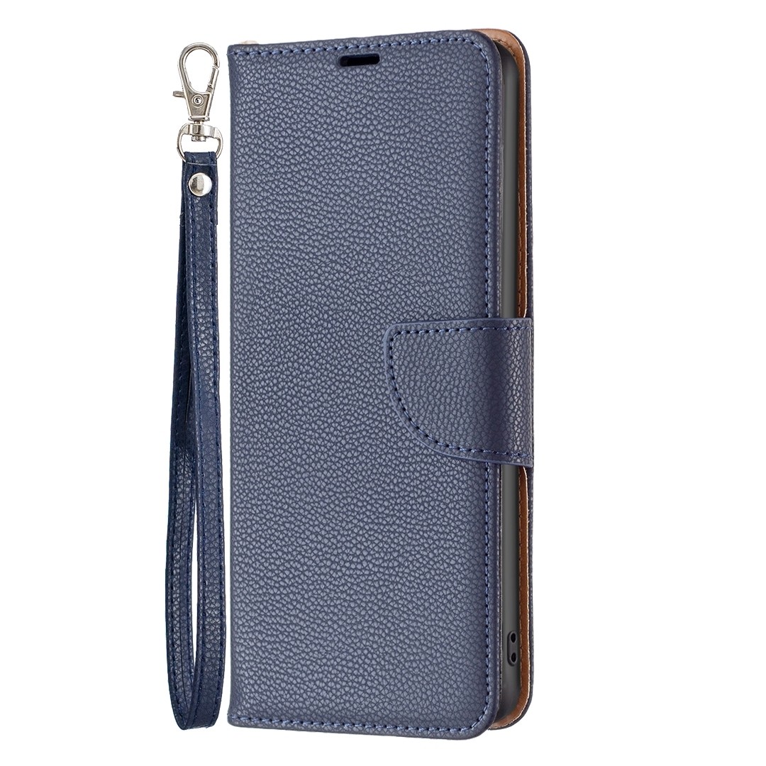 Xiaomi Redmi Note 13 Pro Plus 5G Θήκη Βιβλίο Μπλε Litchi Texture Pure Color Phone Case Blue
