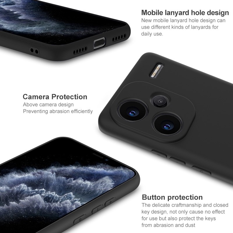 Xiaomi Redmi Note 13 Pro Plus 5G Θήκη Σιλικόνης Μαύρη IMAK UC-4 Series Straight Edge TPU Soft Phone Case Black