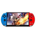 Powkiddy X12 Plus Retro Classic Games Handheld Game Console with 7 inch HD Screen & 16GB Memory (Red + Blue)