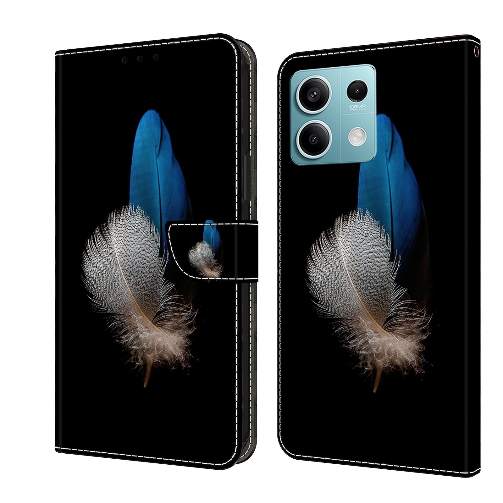 Xiaomi Redmi Note 13 5G Θήκη Βιβλίο Global Crystal 3D Shockproof Protective Phone Case Two Branches