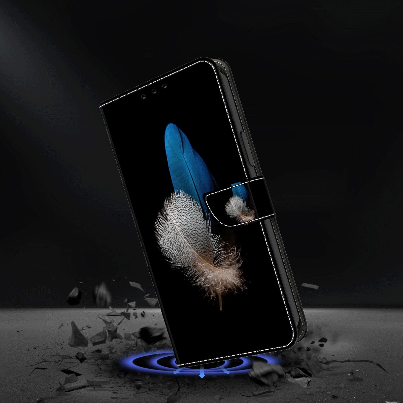 Xiaomi Redmi Note 13 5G Θήκη Βιβλίο Global Crystal 3D Shockproof Protective Phone Case Two Branches