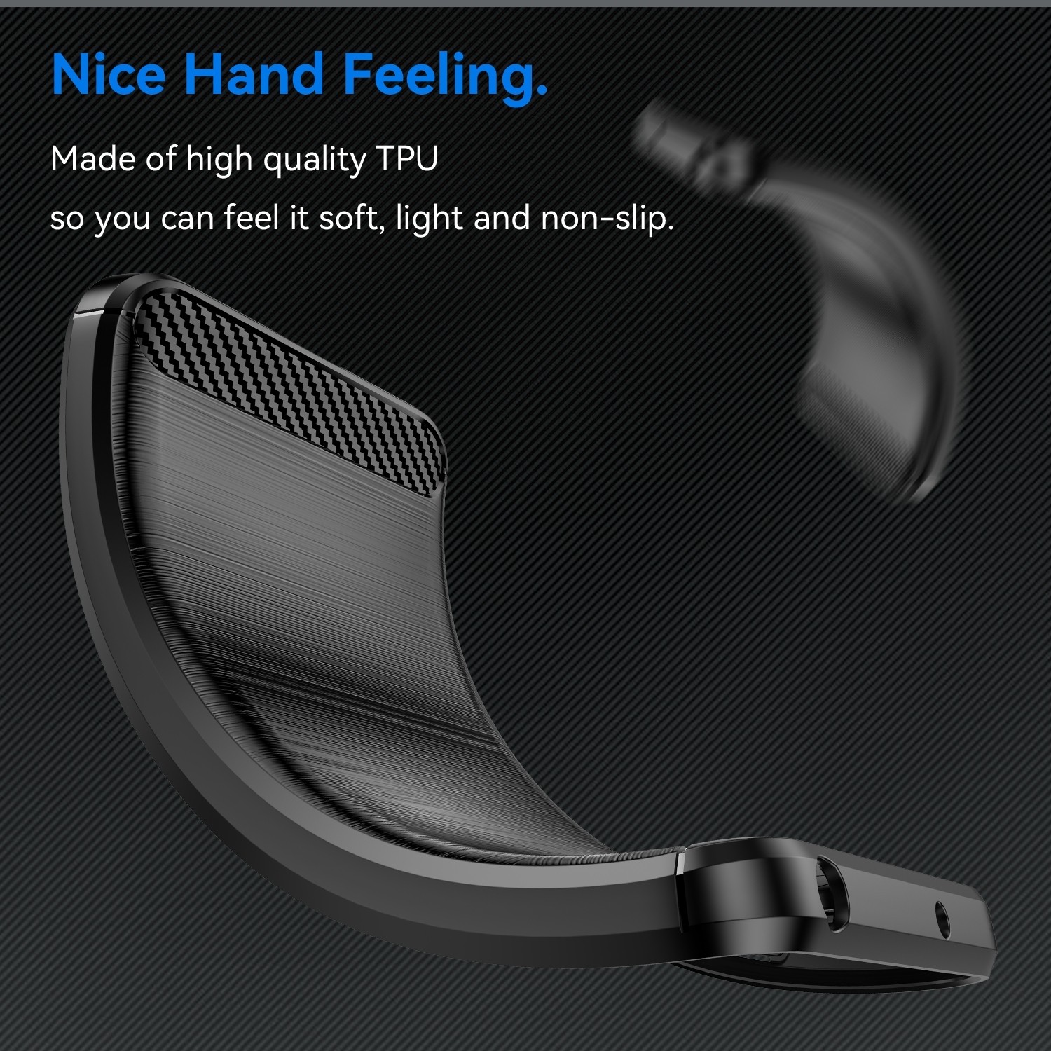 Xiaomi Redmi Note 13 Pro 5G / Poco X6 5G Θήκη Σιλικόνης Μαύρη Brushed Texture Carbon Fiber TPU Phone Case Black