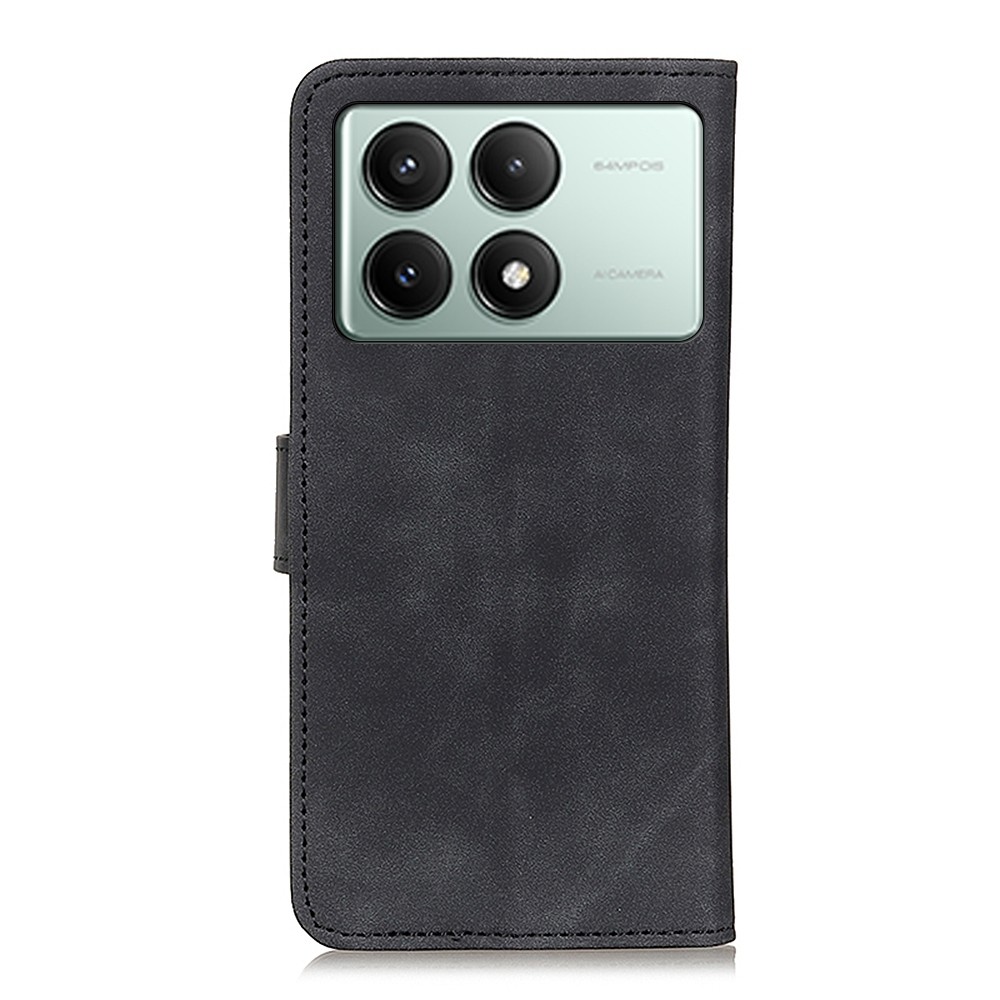 Xiaomi Poco X6 Pro 5G Θήκη Βιβλίο Μαύρο KHAZNEH Retro Texture Flip Phone Case Black