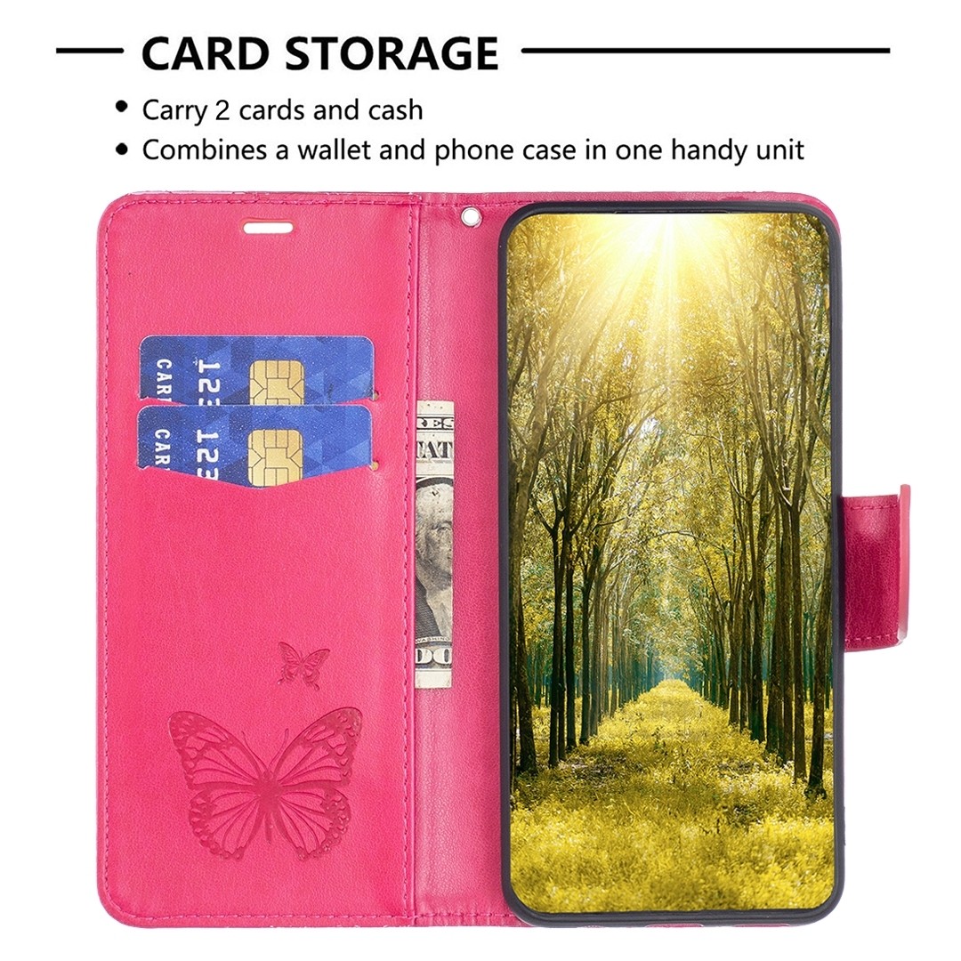 Xiaomi Redmi Note 13 Pro 5G / Poco X6 5G Θήκη Βιβλίο Φο΄ύξια Two Butterflies Embossing Phone Case Rose Red