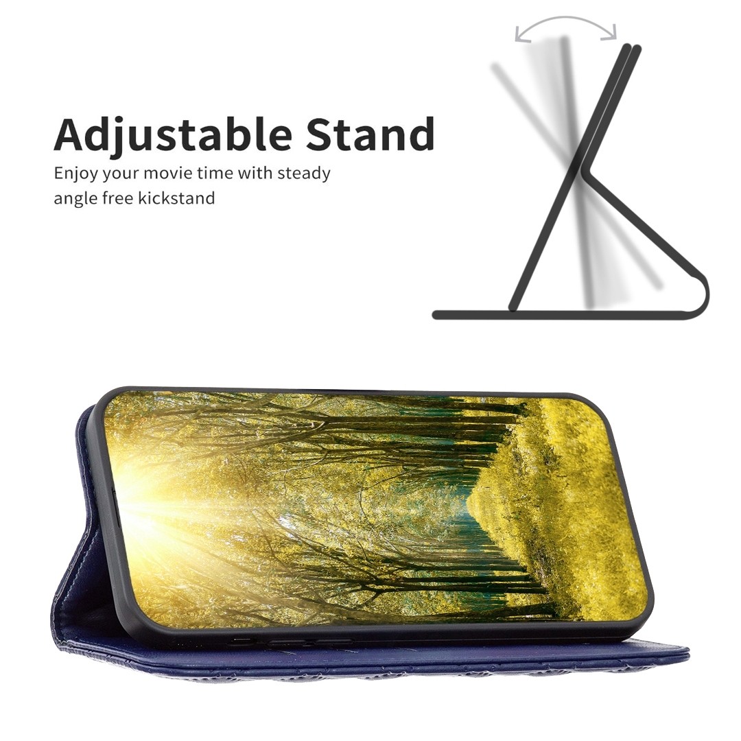 Xiaomi Redmi Note 13 Pro 5G / Poco X6 5G Θήκη Βιβλίο Μπλε Diamond Lattice Magnetic Flip Phone Case Blue
