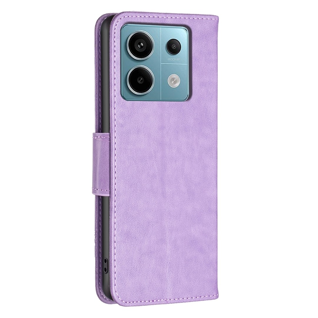 Xiaomi Redmi Note 13 Pro 5G / Poco X6 5G Θήκη Βιβλίο Μωβ Two Butterflies Embossing Phone Case Purple