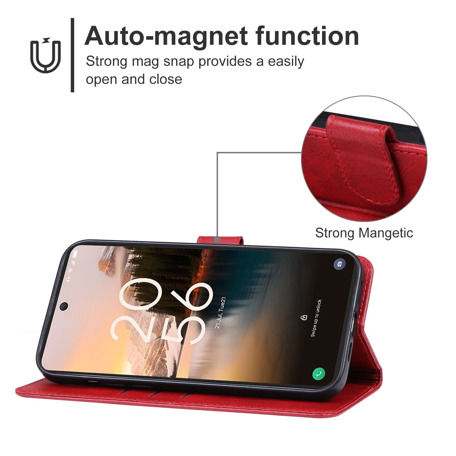 TCL 40 NXTpaper 4G Θήκη Βιβλίο Κόκκινο Phone Case Red