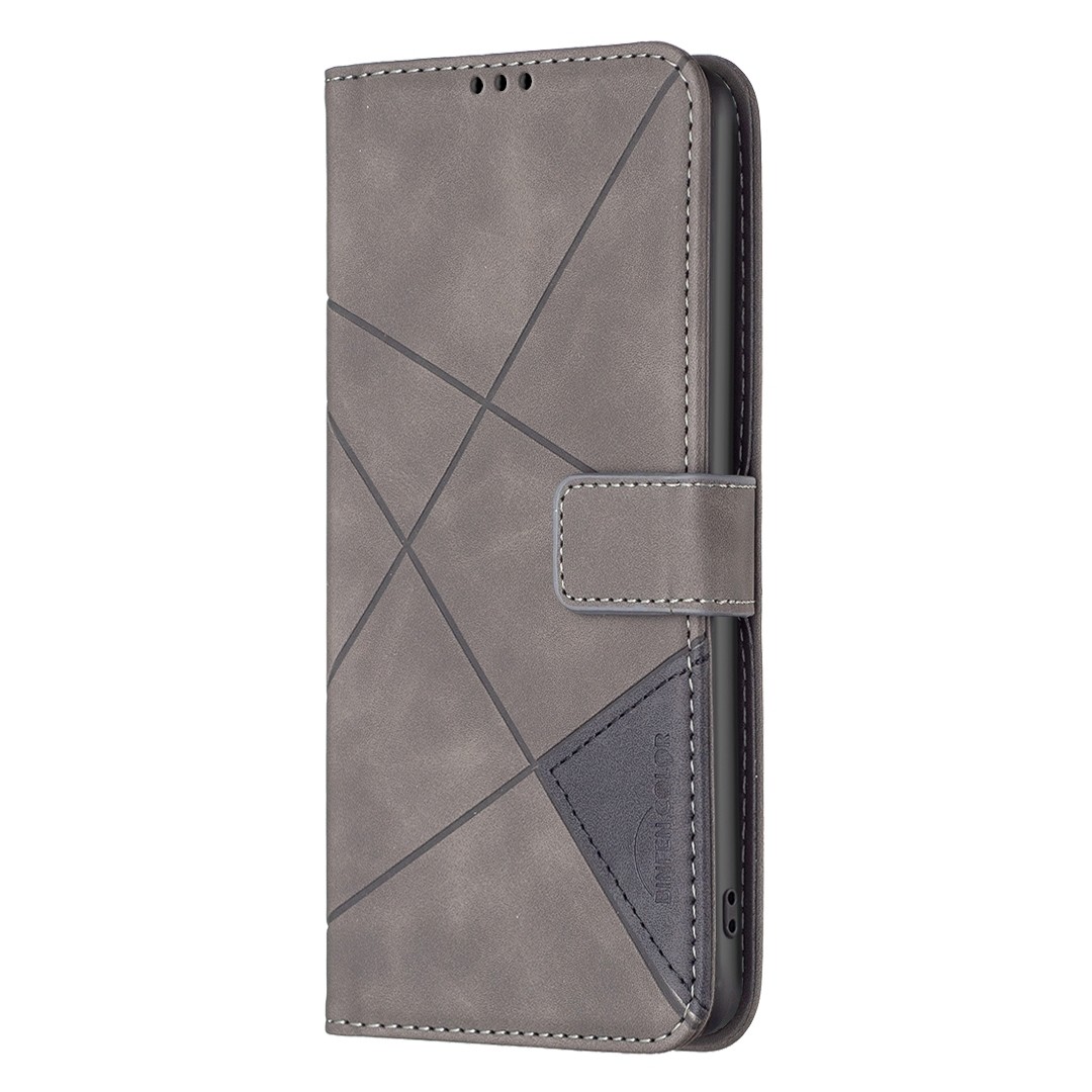 TCL 40 SE Θήκη Βιβλίο Γκρι Magnetic Buckle Rhombus Texture Phone Case Grey