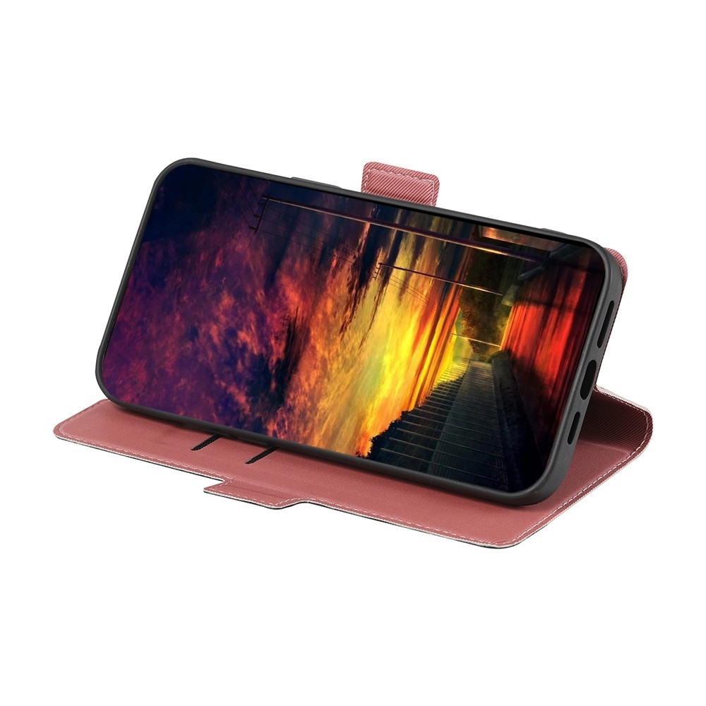TCL 40 R 5G Θήκη Βιβλίο Ροζ Twill Texture Side Buckle Phone Case Pink