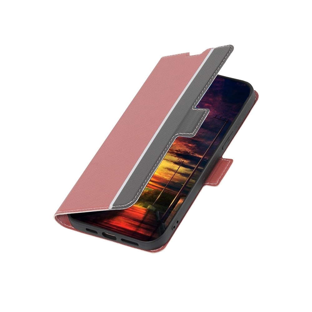 TCL 40 R 5G Θήκη Βιβλίο Ροζ Twill Texture Side Buckle Phone Case Pink