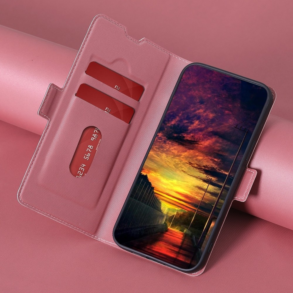 TCL 40 R 5G Θήκη Βιβλίο Ροζ Twill Texture Side Buckle Phone Case Pink
