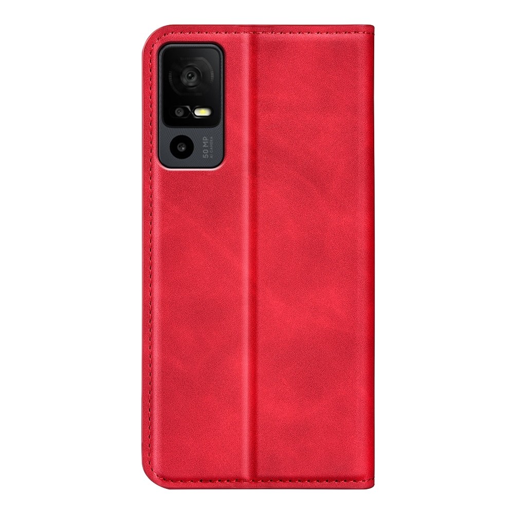 TCL 40 R 5G Θήκη Βιβλίο Κόκκινο Retro-skin Magnetic Suction Phone Case Red
