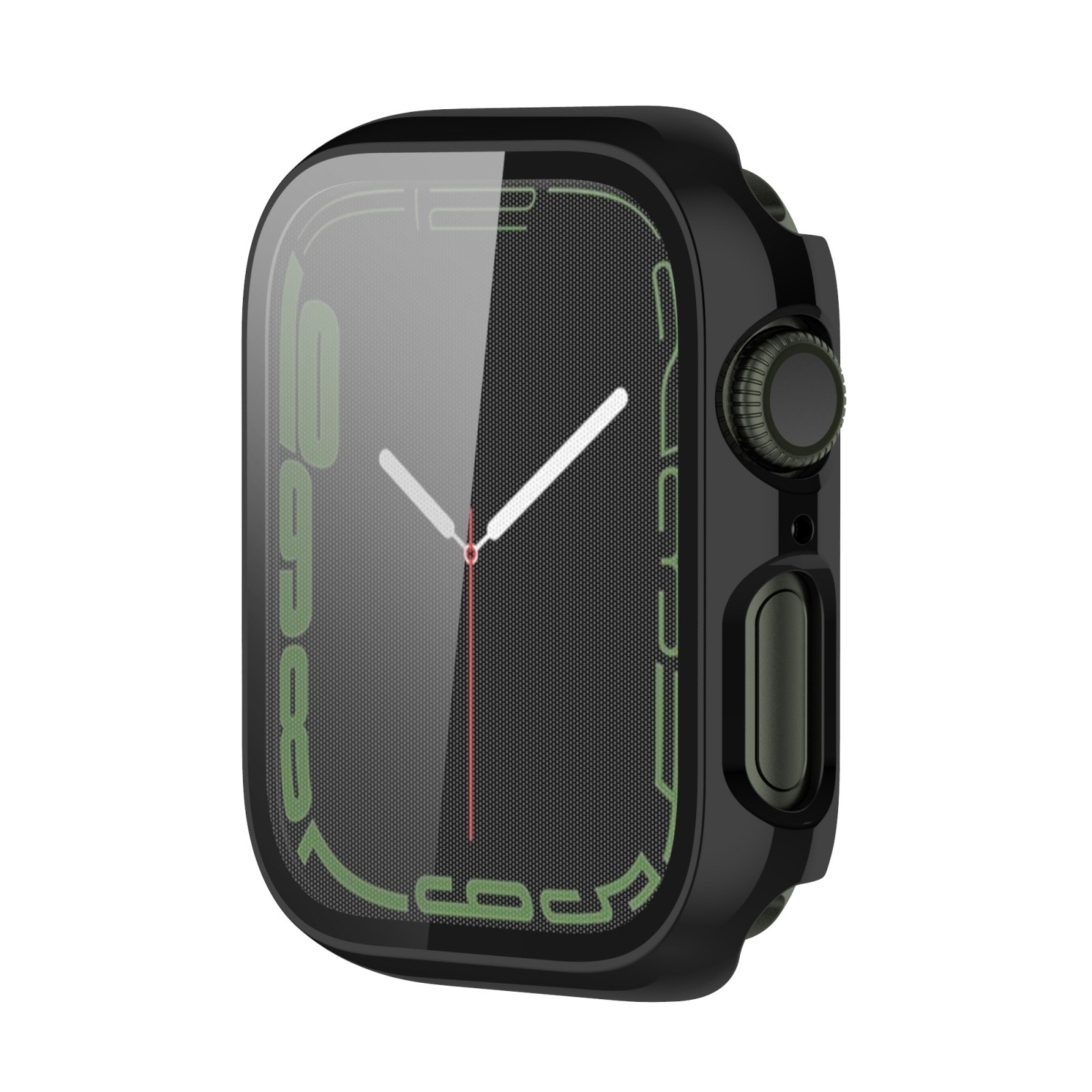 Apple Watch Series 9 / 8 / 7 45mm Θήκη με Τζαμάκι Προστασίας Οθόνης Electroplating Shockproof PC Protective Case