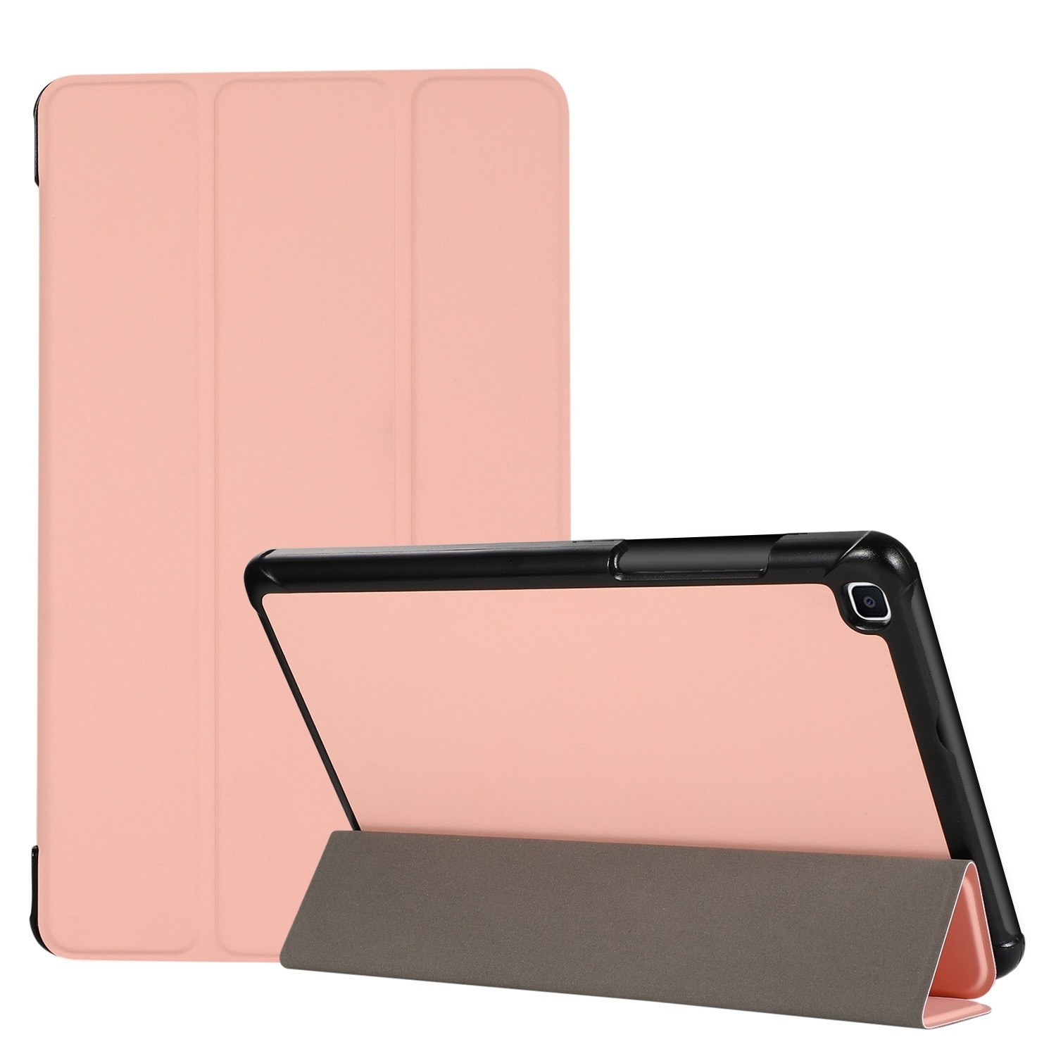 Samsung Galaxy Tab A7 Lite 8.7" T220 / T225 Θήκη Ροζ Χρυσό 3-folding Horizontal Flip TPU + PU Case with Holder Rose Gold