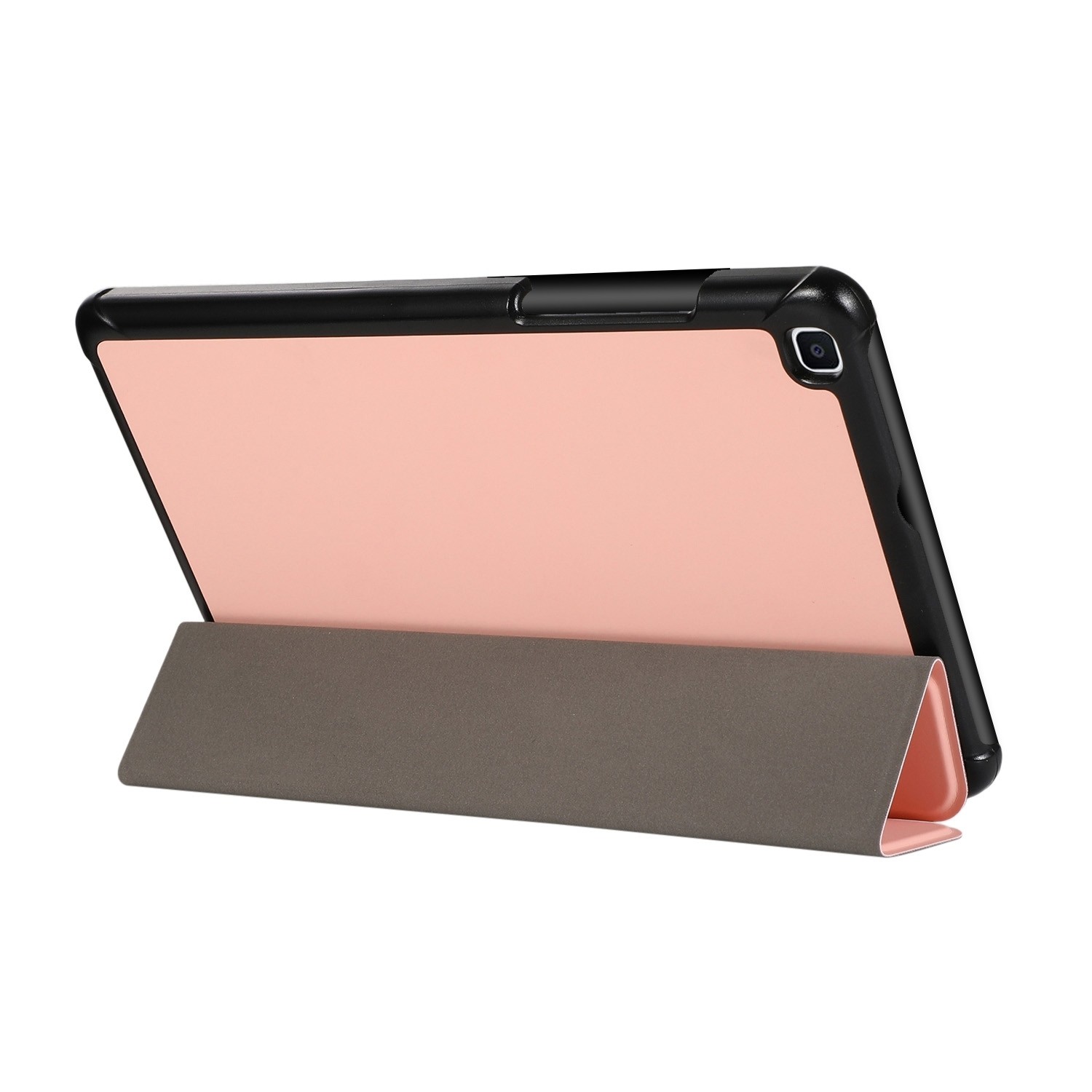 Samsung Galaxy Tab A7 Lite 8.7" T220 / T225 Θήκη Ροζ Χρυσό 3-folding Horizontal Flip TPU + PU Case with Holder Rose Gold