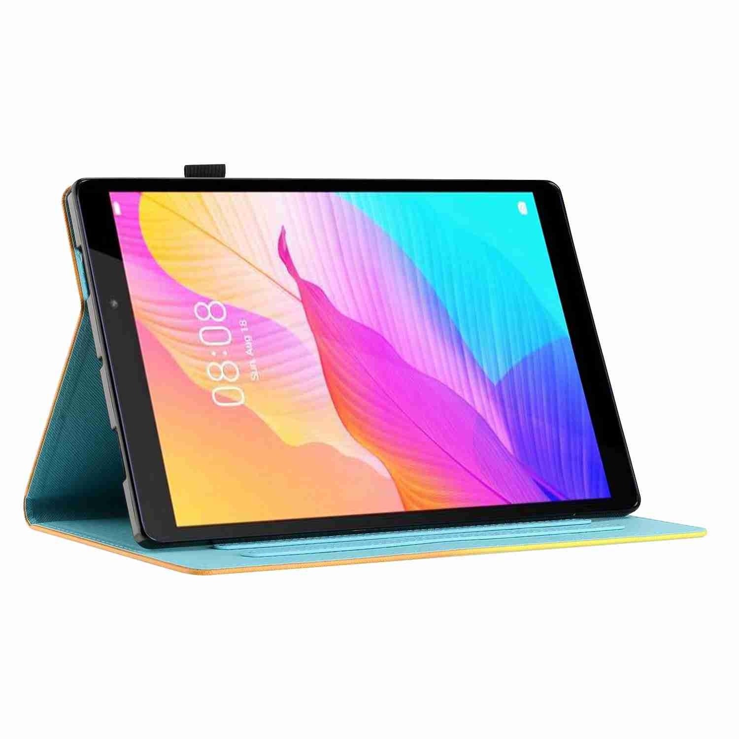 Samsung Galaxy Tab A7 Lite 8.7" T220 / T225 Θήκη Με Σχέδιο Painted Pattern Stitching Tablet Case Flower Deer