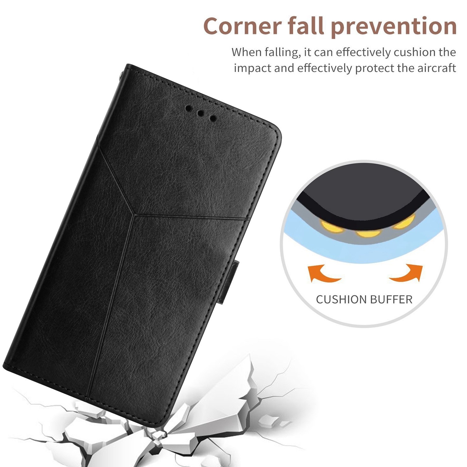 Xiaomi Poco M5 Θήκη Βιβλίο Μαύρο HT01 Y-shaped Pattern Flip Phone Case Black