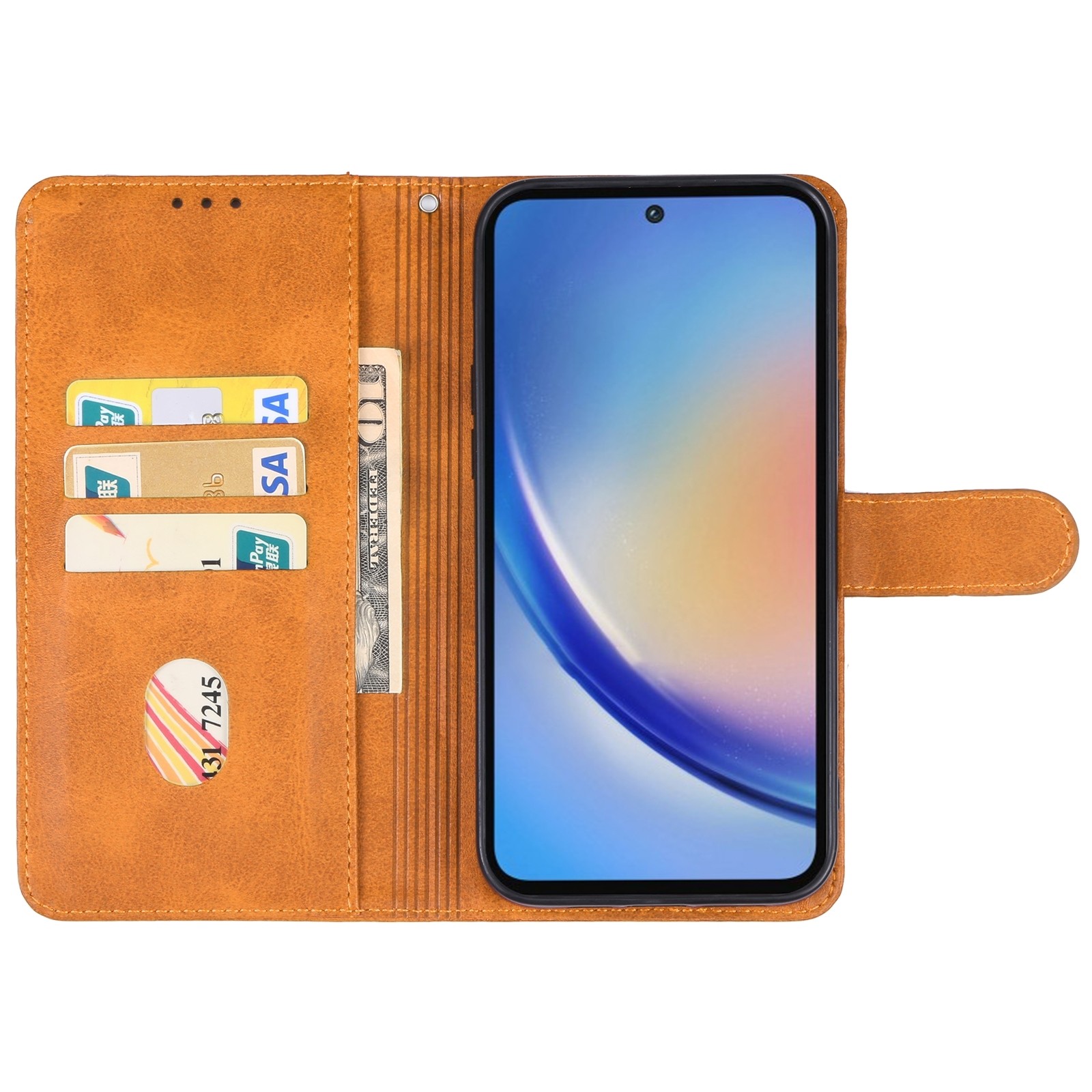 Samsung Galaxy A35 5G Θήκη Βιβλίο Καφέ Phone Case Brown