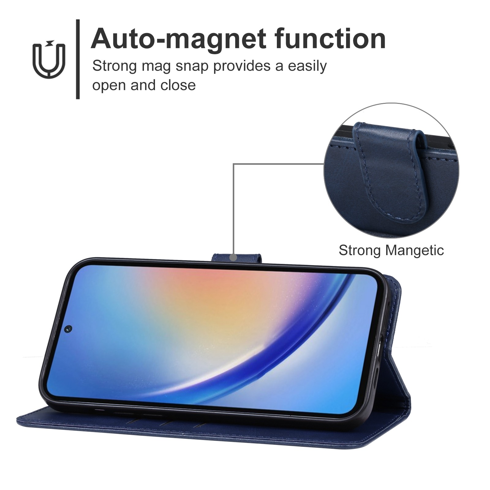 Samsung Galaxy A35 5G Θήκη Βιβλίο Μπλε Phone Case Blue