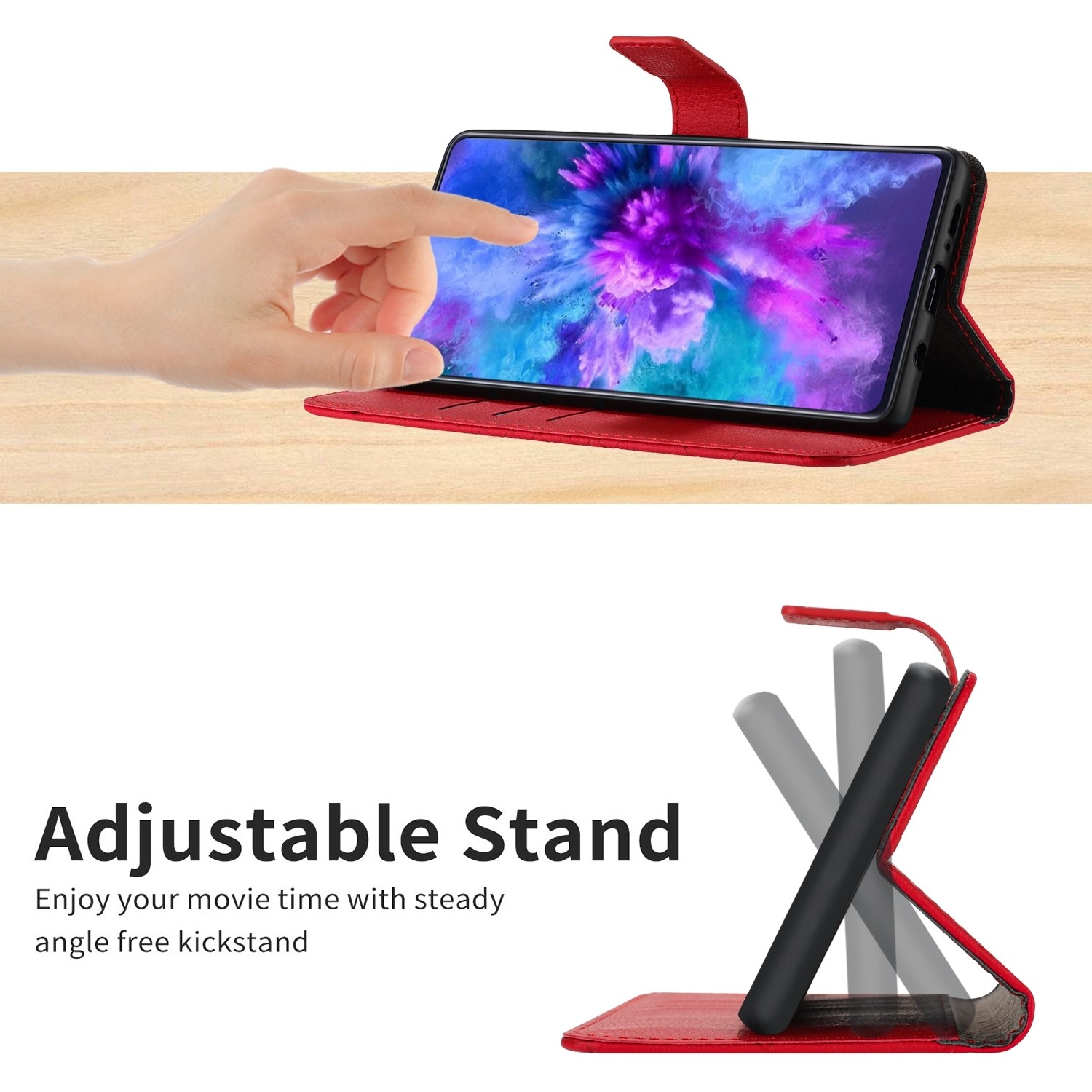 Xiaomi Redmi Note 12 Pro 4G Θήκη Βιβλίο Κόκκινο Rhombic Grid Texture Phone Case Red