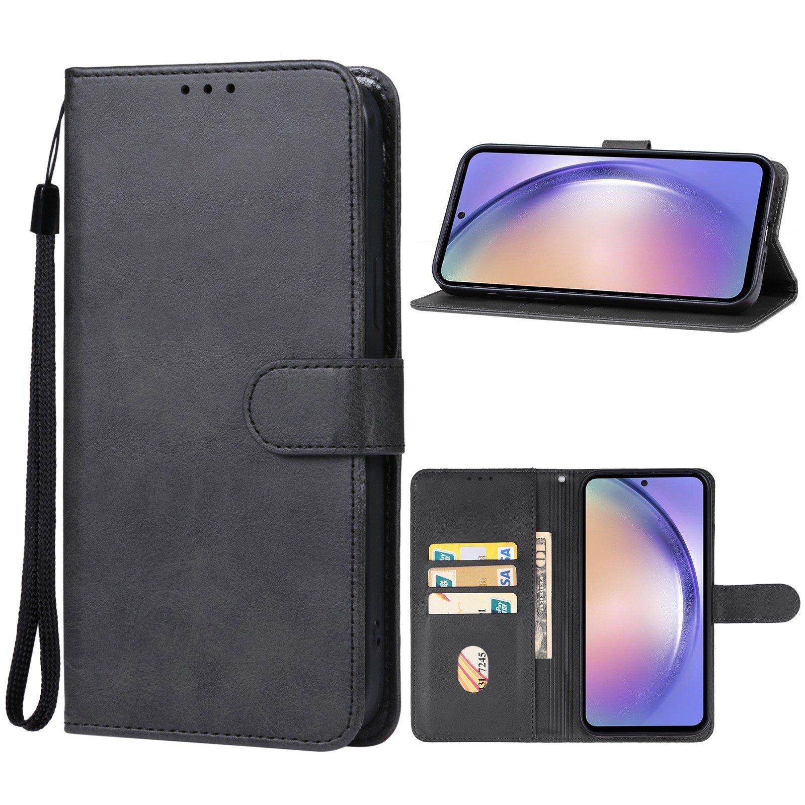 Samsung Galaxy A55 5G Θήκη Βιβλίο Μαύρο Phone Case Black
