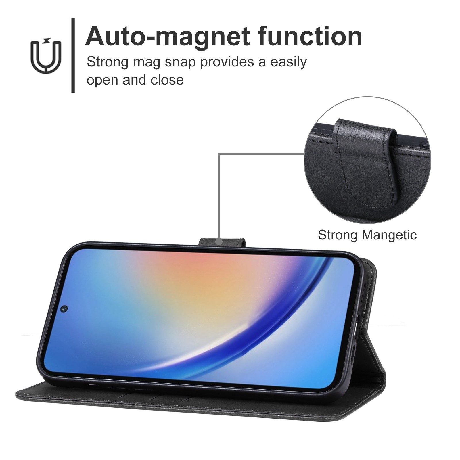 Samsung Galaxy A35 5G Θήκη Βιβλίο Μαύρο Phone Case Black
