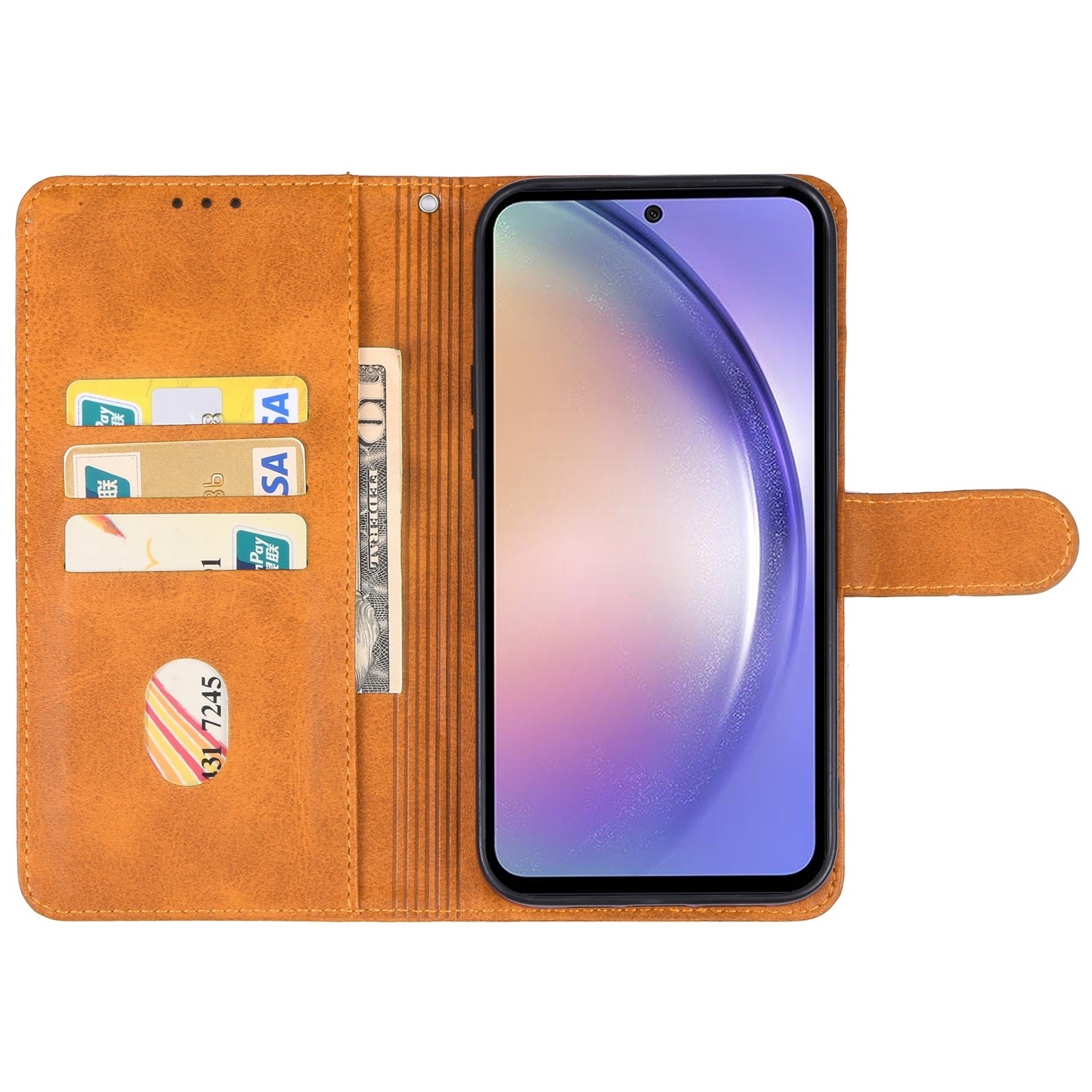 Samsung Galaxy A55 5G Θήκη Βιβλίο Καφέ Phone Case Brown