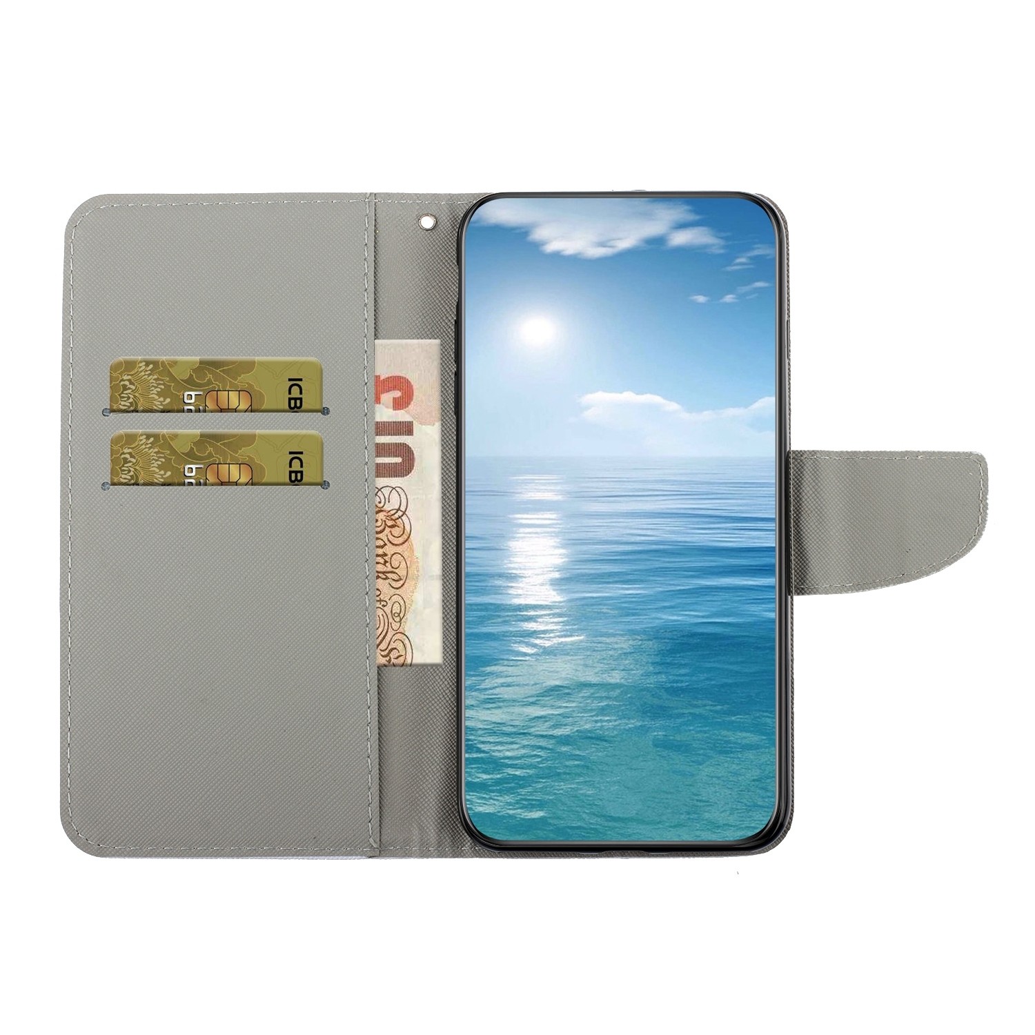 Samsung Galaxy A55 5G Θήκη Βιβλίο Colored Drawing Pattern Phone Case Crown Unicorn