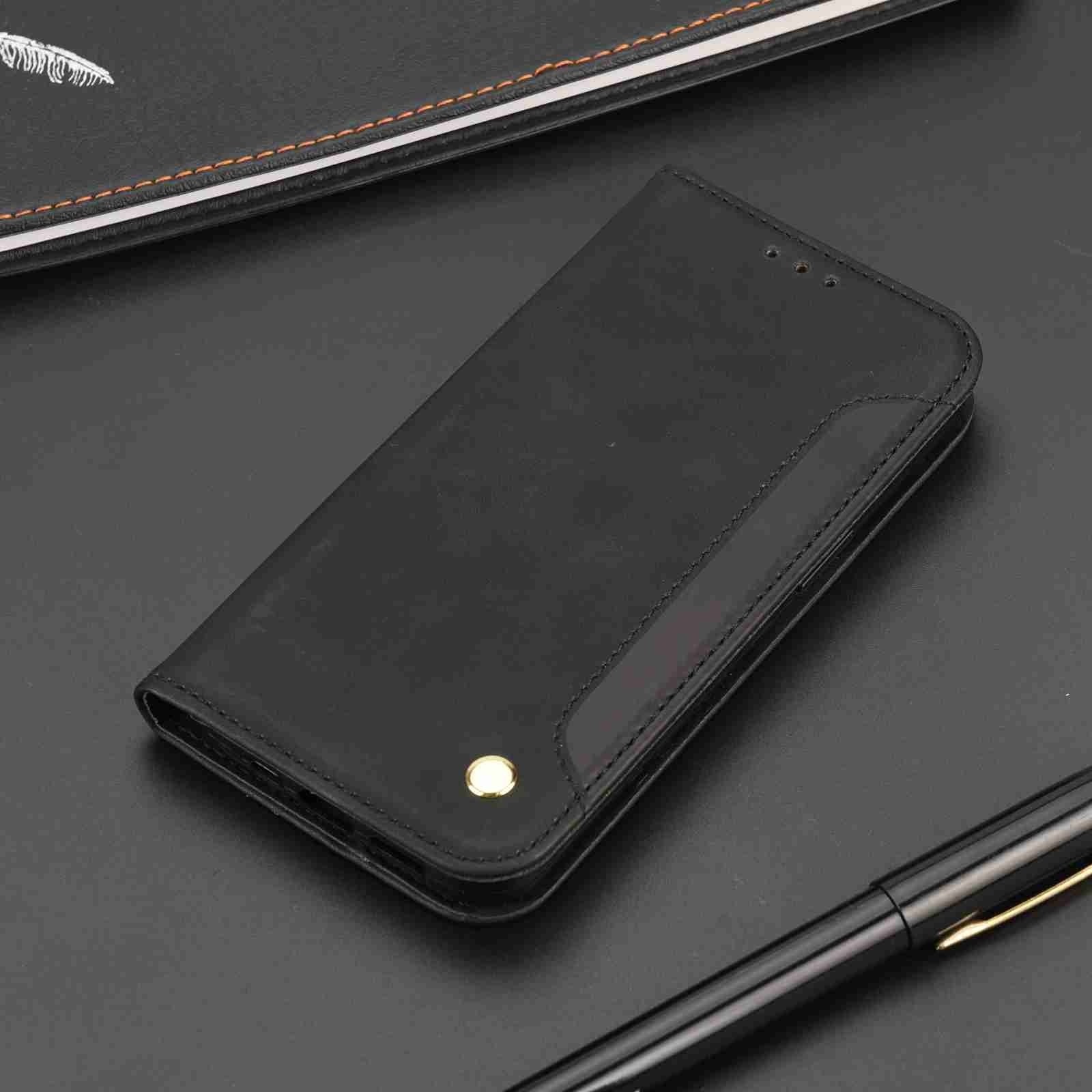 Samsung Galaxy A55 5G Θήκη Βιβλίο Μαύρο Skin Feel Splicing Phone Case Black