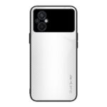 Xiaomi Poco M5 Θήκη Λευκή Με Πλαίσιο Σιλικόνης Και Όψη Γυαλιού Texture Gradient Glass TPU Phone Case White