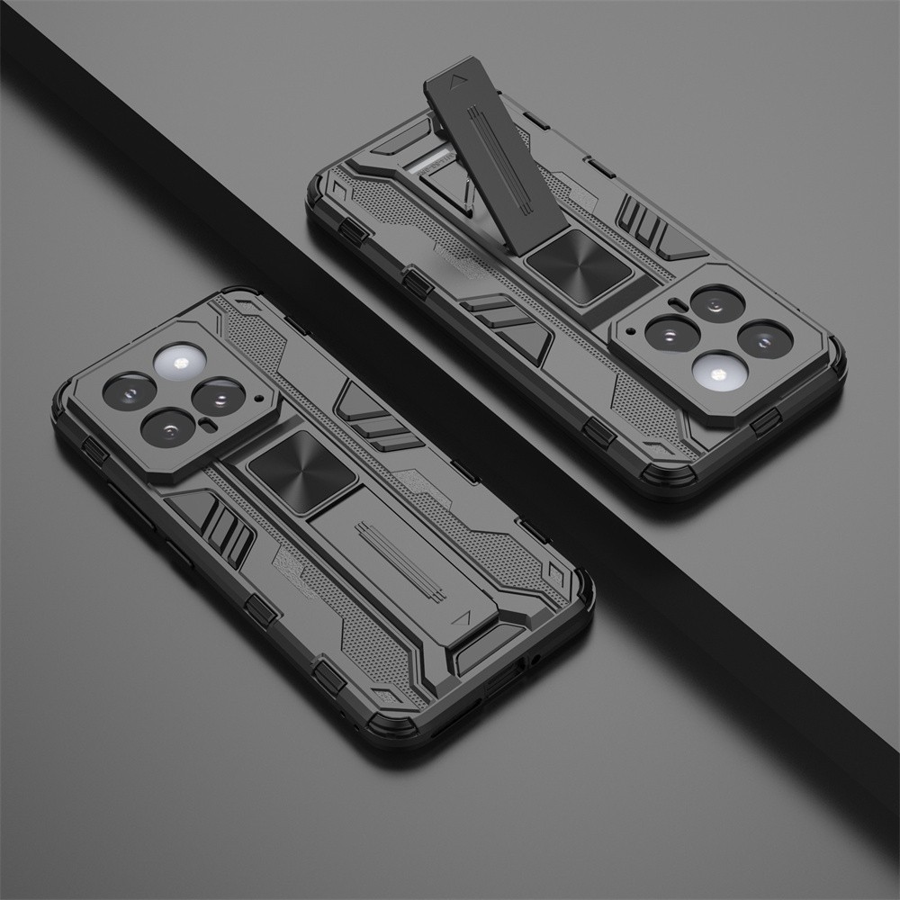 Xiaomi 14 Θήκη Μαύρη Με Σταντ Supersonic PC + TPU Shock-proof Case with Holder Black