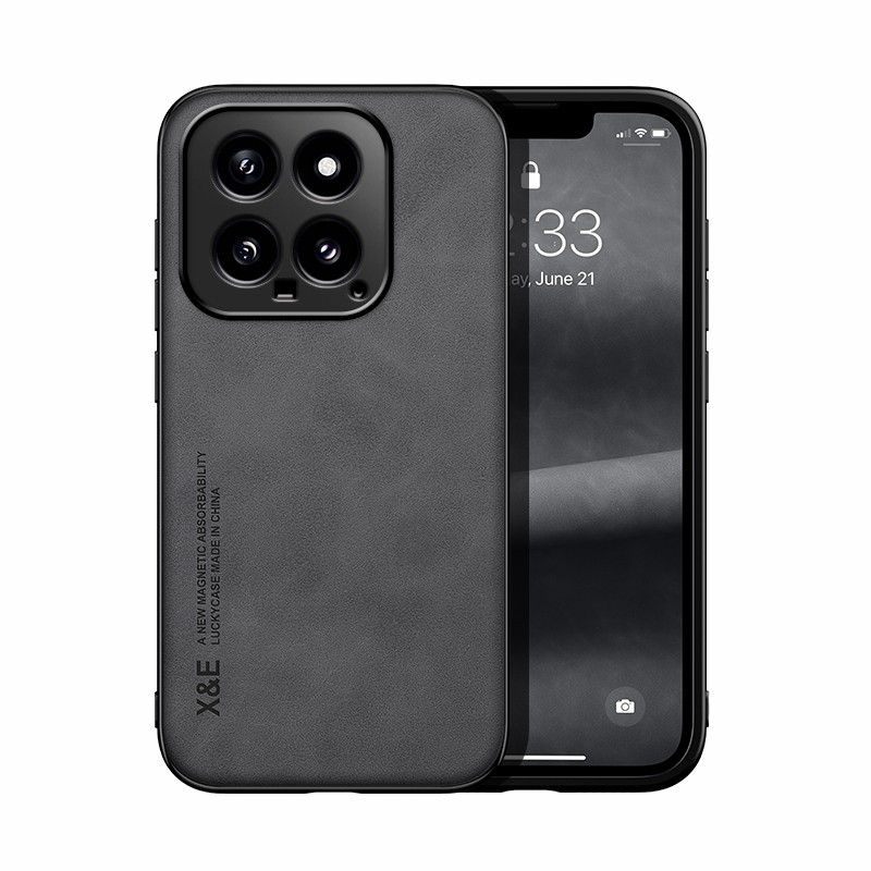 Xiaomi 14 Θήκη Σκο΄ύρο Γκρι Skin Feel Magnetic Back Phone Case Dark Grey