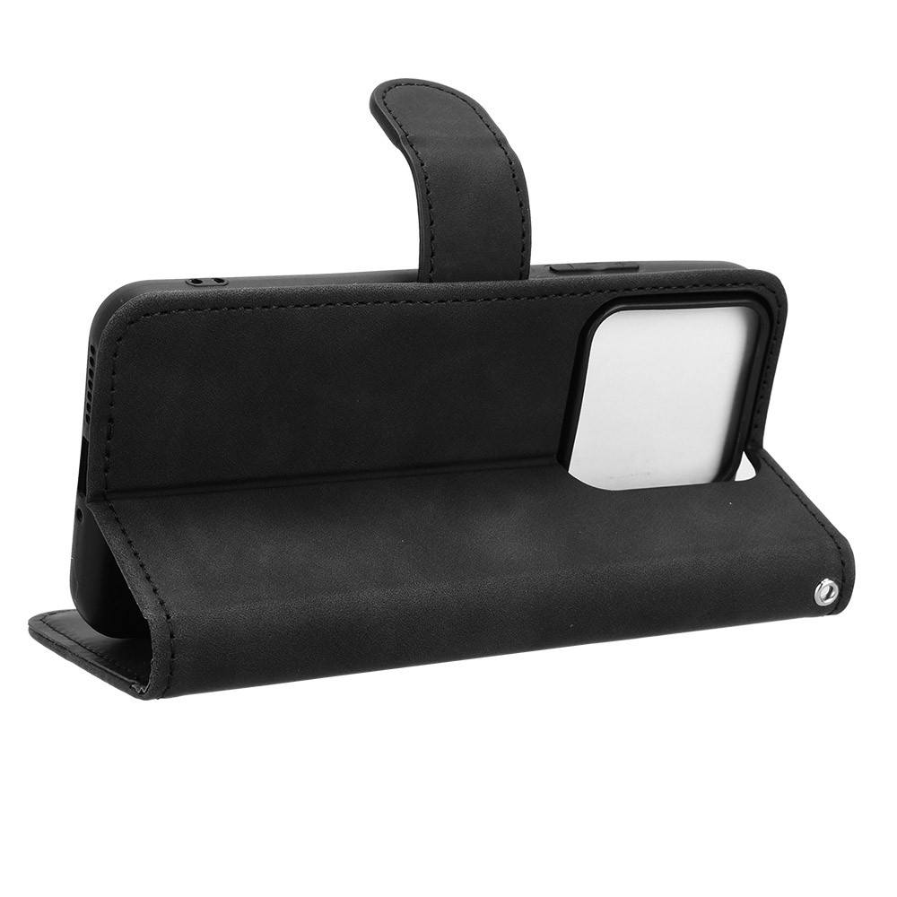 Xiaomi 14 Θήκη Βιβλίο Μαύρο Skin Feel Magnetic Flip Phone Case Black