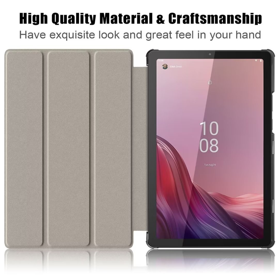 Lenovo Tab M9 9" Θήκη Κόκκινη Χρυσό 3-folding Smart Tablet Case Red