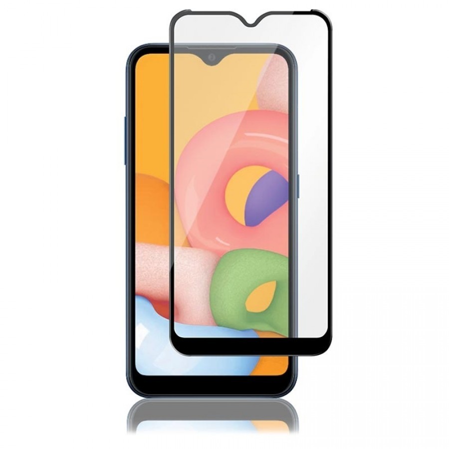 Samsung Galaxy A03s Προστατευτικό Τζαμάκι Μαύρο 6D Pro Veason Full Glue Full Face Tempered Glass Black