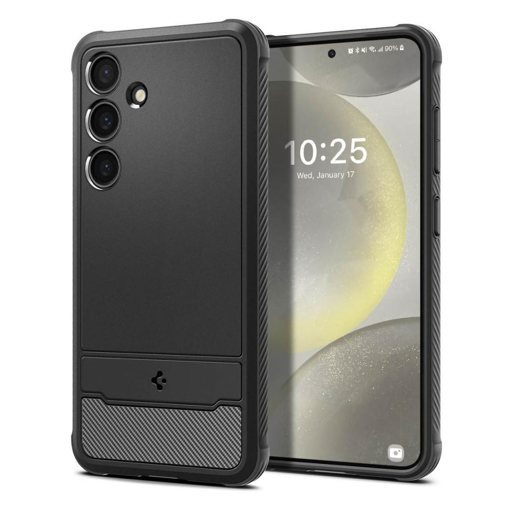 Samsung Galaxy S24 5G Θήκη Μαύρη Spigen Rugged Armor Back Cover Matte Black ACS07346