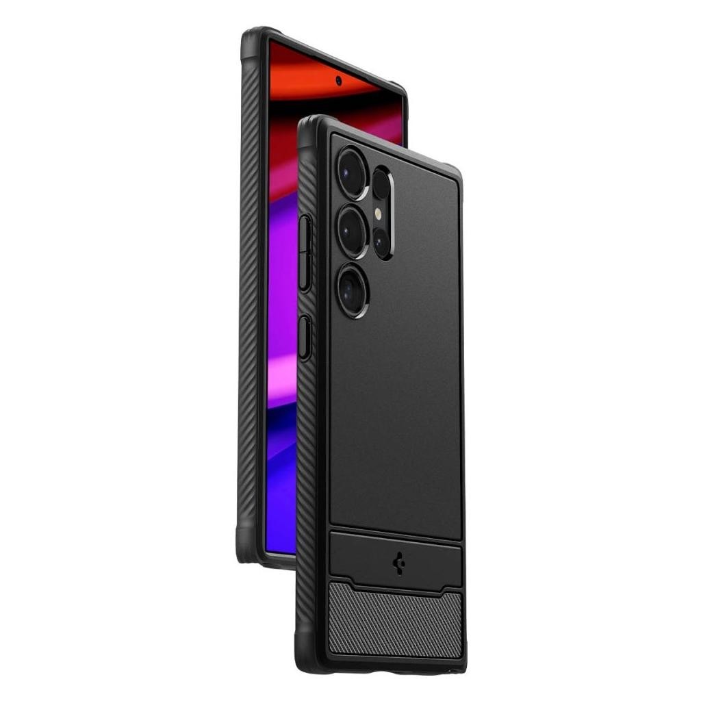 Samsung Galaxy S24 Ultra 5G Θήκη Μαύρη Spigen Rugged Armor Back Cover Matte Black ACS07286