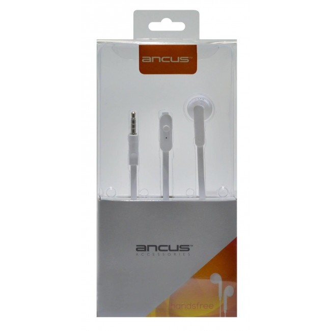 Ancus Zeno Mono Earbuds Handsfree Μονό με Βύσμα 3.5mm Λευκό