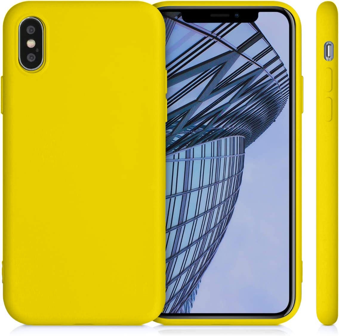 iPhone XS Max Θήκη Σιλικόνης Κίτρινη Soft Touch Silicone Rubber Soft Case Yellow