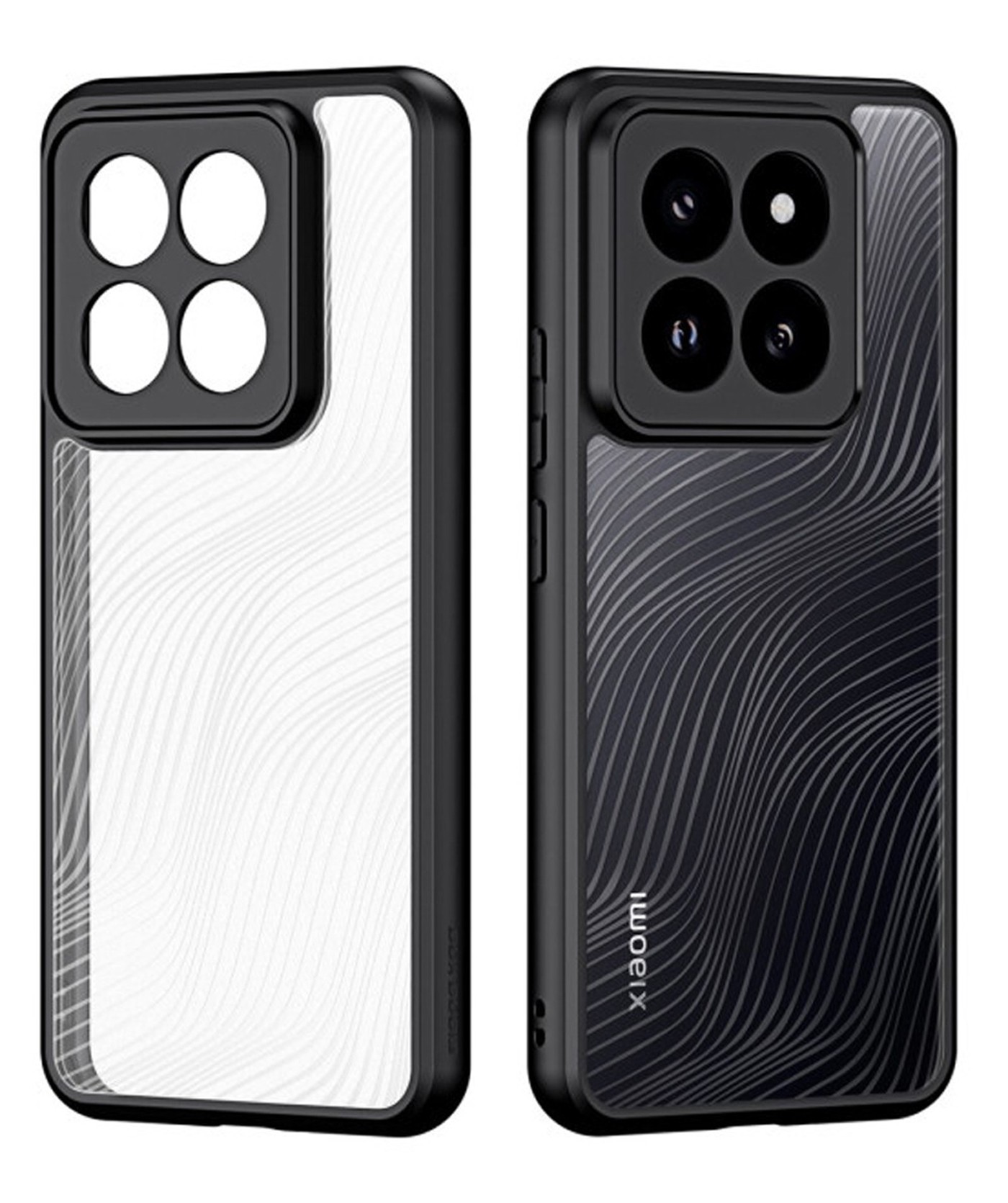 Dux Ducis Xiaomi 14 Pro Aimo Θήκη με Πλαίσιο Σιλικόνης Διάφανη - Black