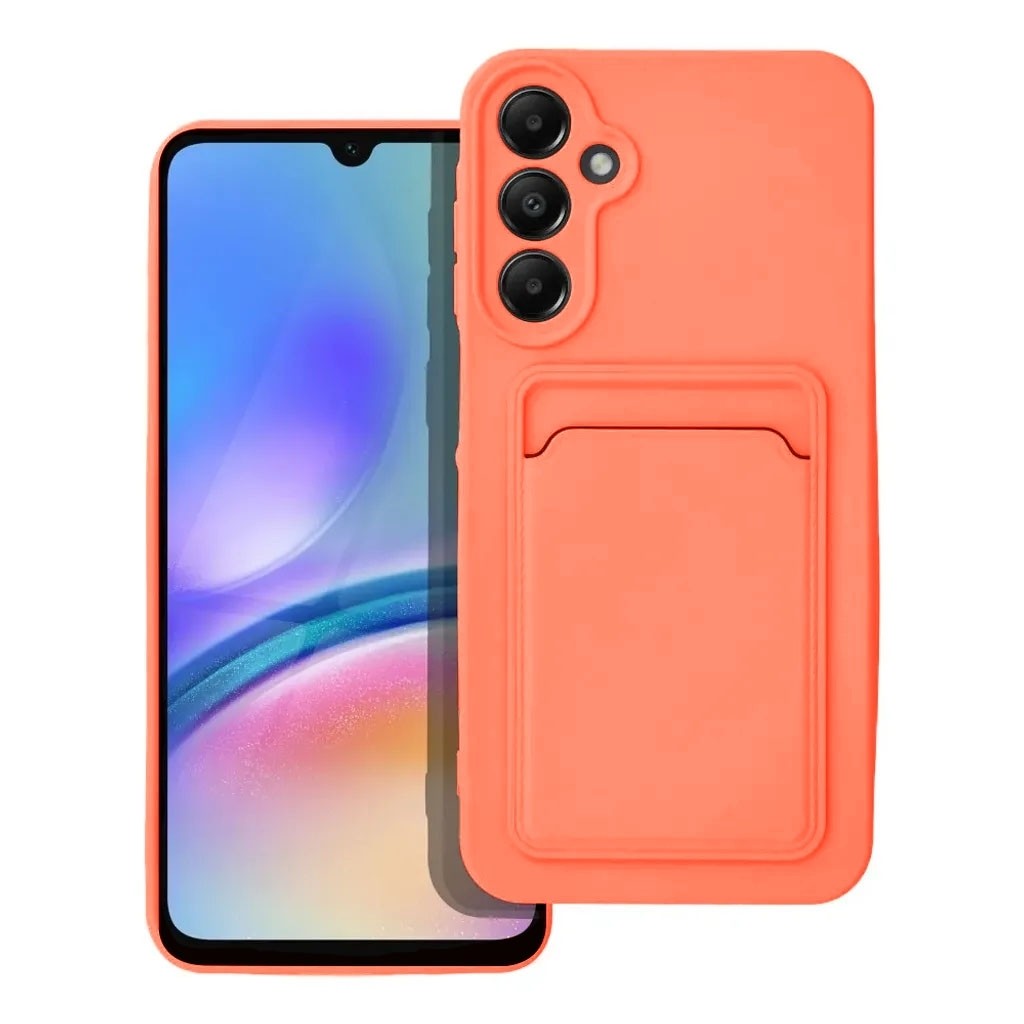 Samsung Galaxy A25 5G Θήκη Σιλικόνης Κοραλί Skin Feel Card Contrast Color Button TPU Phone Case Coral