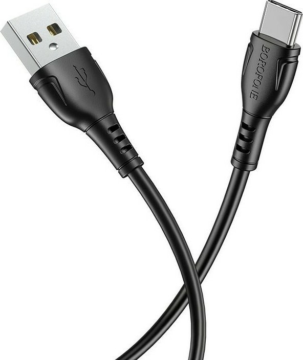 Borofone BX51 Triumph USB 2.0 Cable USB-C male - USB-A male Μαύρο 1m (43930)