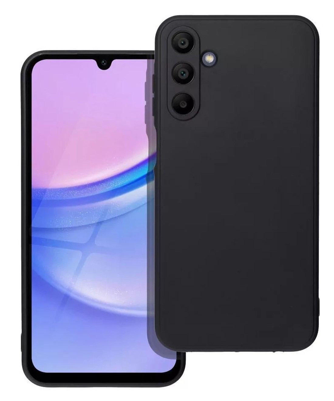 Forcell Samsung Galaxy A15 5G / A15 4G Matt Θήκη Σιλικόνης - Black