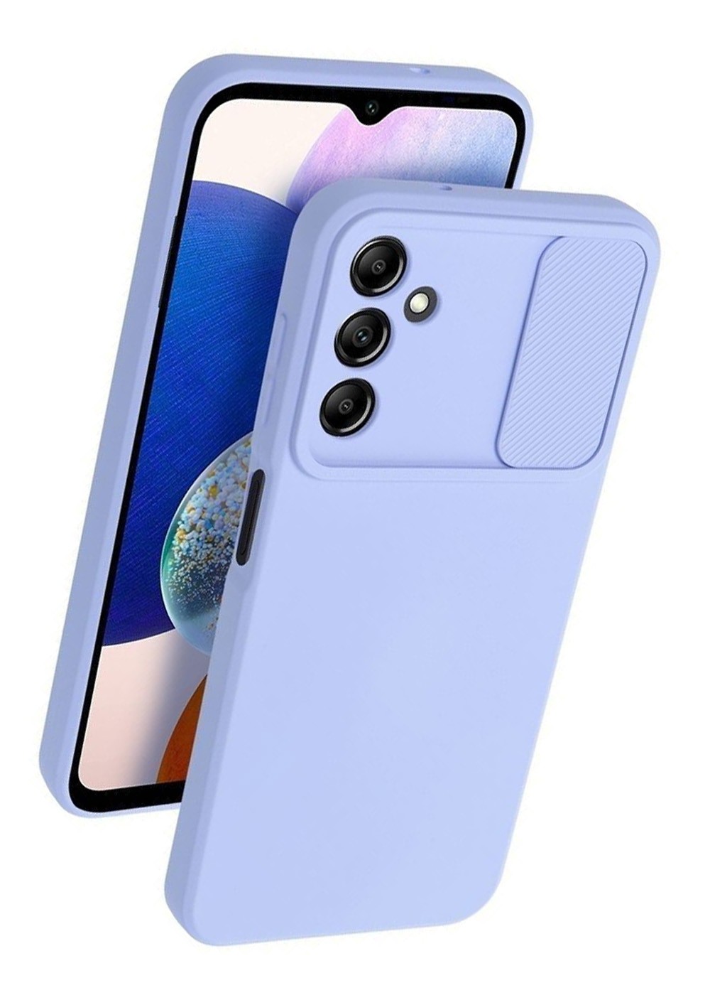 Samsung Galaxy A14 4G / A14 5G Slide Θήκη Σιλικόνης - Purple