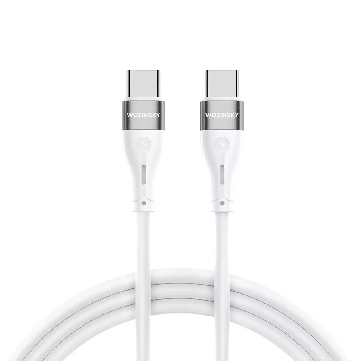 Wozinsky USB 2.0 Cable USB-C male - USB-C 65W Λευκό 2m (WSTCC2)