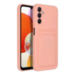 Samsung Galaxy A14 4G / A14 5G Θήκη Σιλικόνης Ροζ Skin Feel Card Contrast Color Button TPU Phone Case Pink