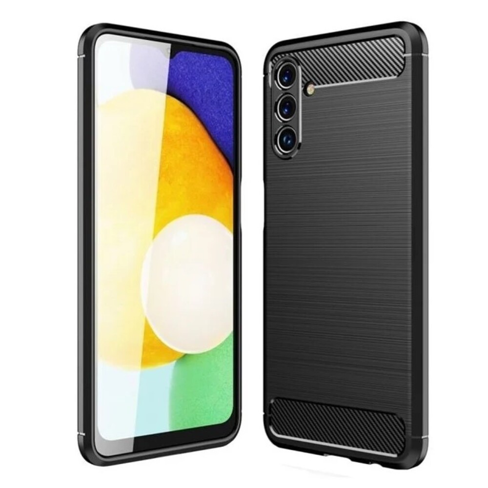 Forcell Samsung Galaxy A13 5G / A04s Brushed Texture Carbon Θήκη Σιλικόνης - Black