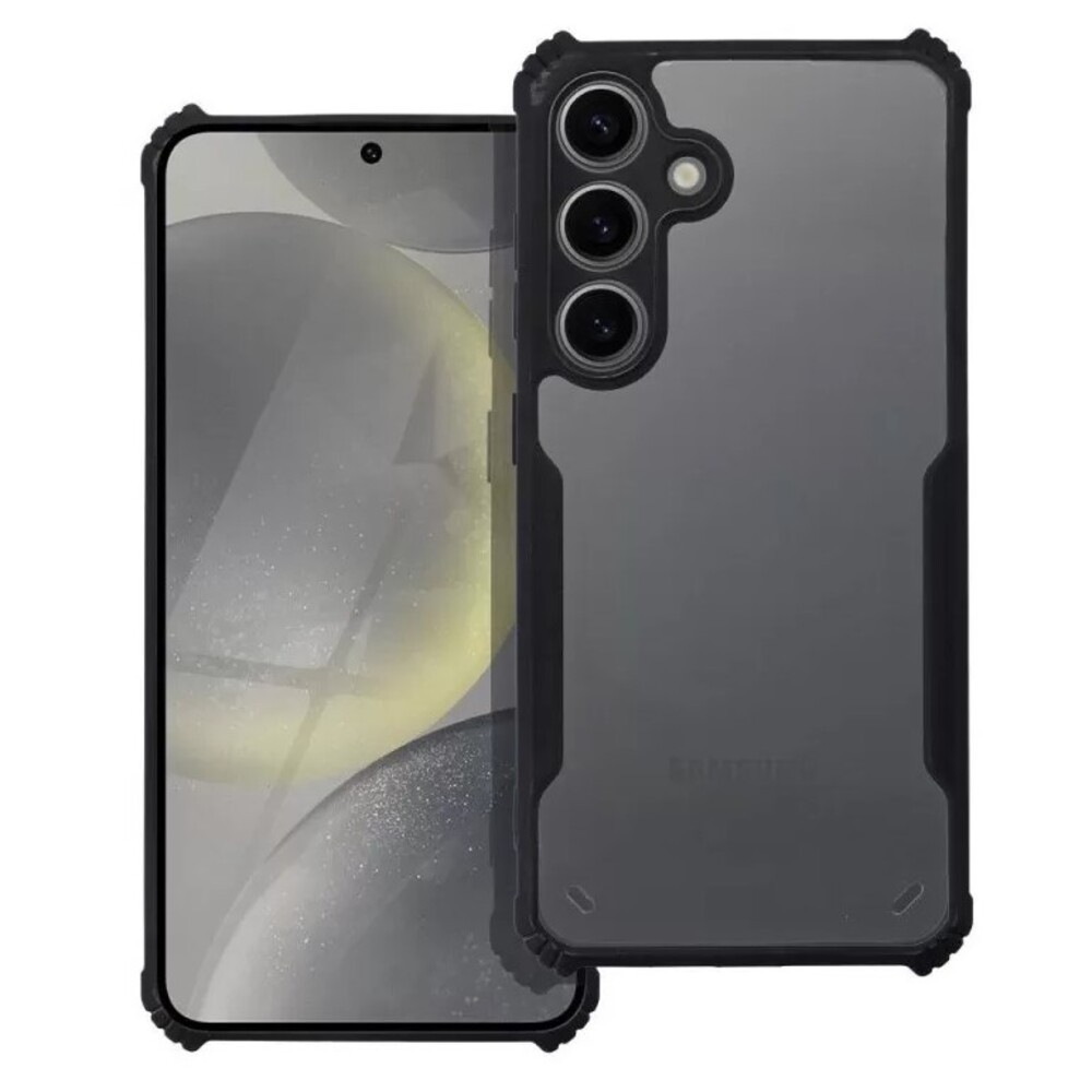 Forcell Samsung Galaxy A14 4G / A14 5G Acrylic Shockproof Θήκη με Πλαίσιο Σιλικόνης Διάφανη - Black