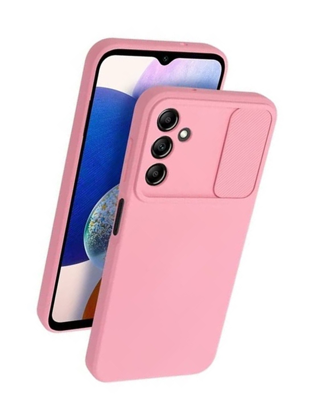 Forcell Samsung Galaxy A14 4G / A14 5G Slide Θήκη Σιλικόνης - Pink
