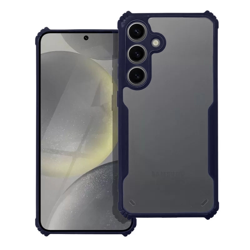 Samsung Galaxy S24 5G Θήκη Με Μπλέ Περίγραμμα Και Διάφανη Πλάτη Acrylic + Color TPU Shockproof Case Blue